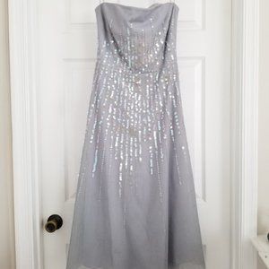 BCBGMaxAzria Midi Strapless Sequin Dress, Sz 8